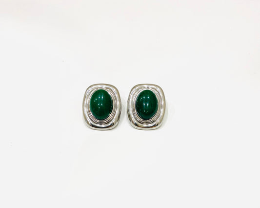 Orecchini Pia - oro bianco/verde