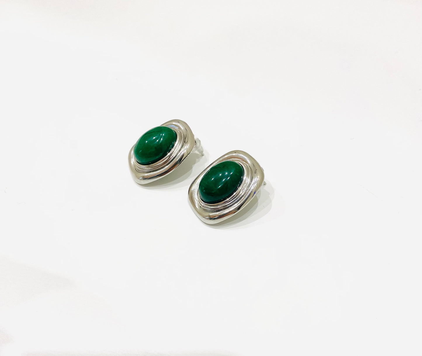 Orecchini Pia - oro bianco/verde