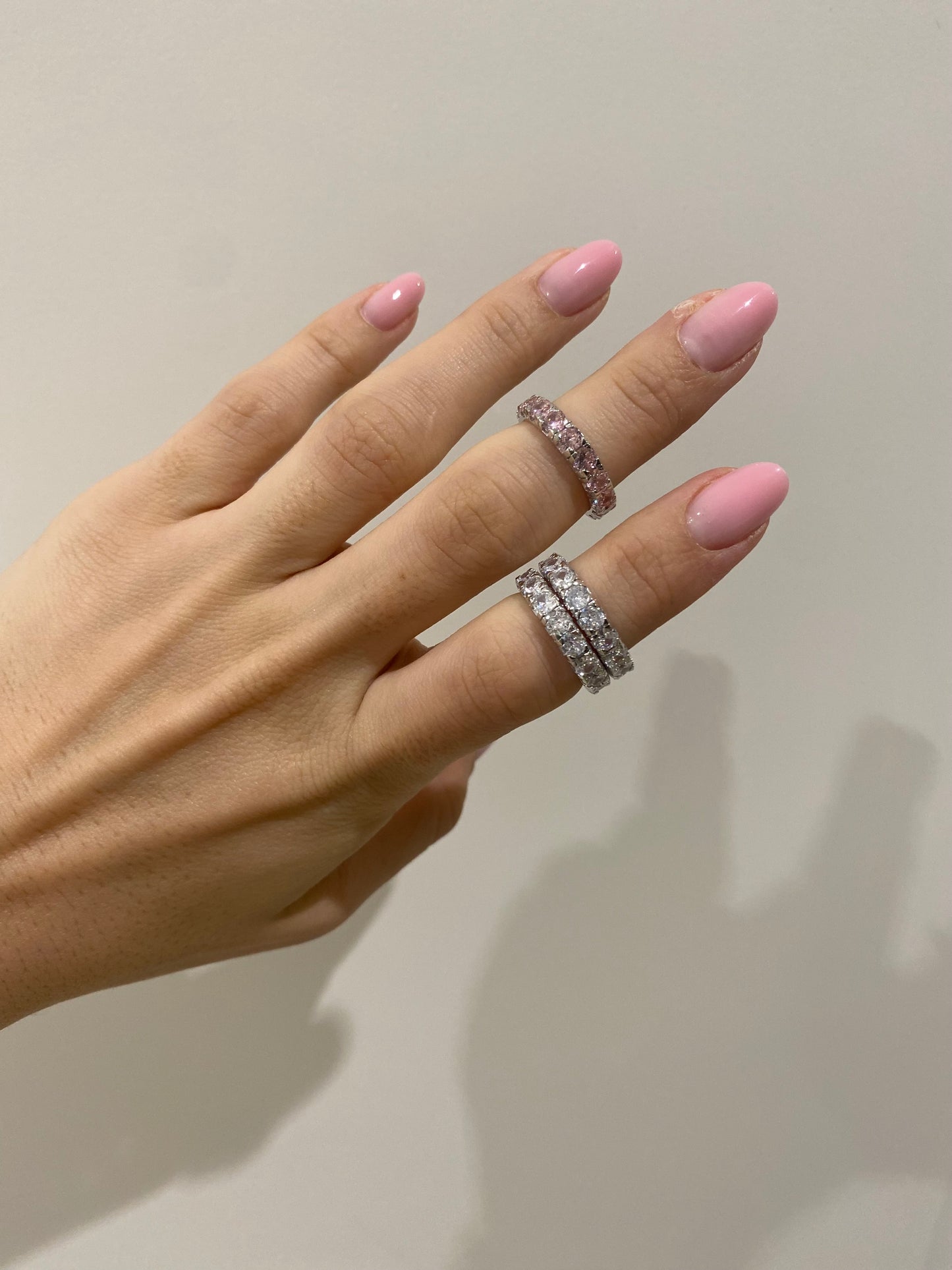 Anello Veretta Media Rosa
