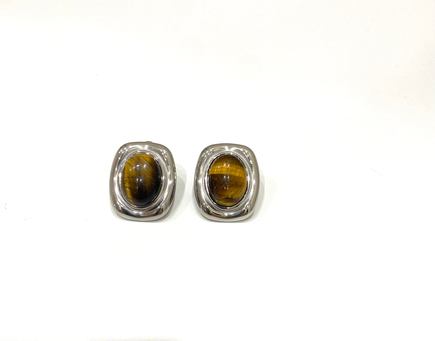 Orecchini Pia - oro bianco/ Ambra