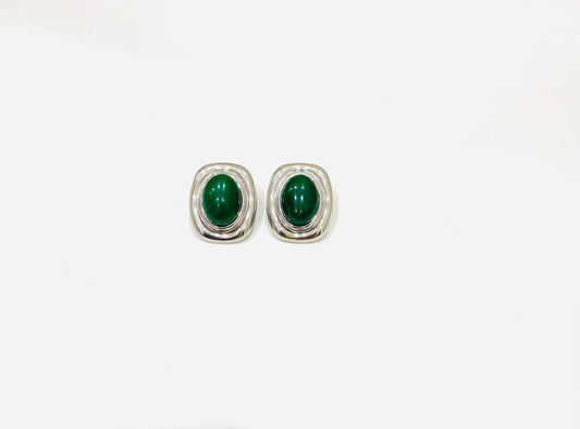 Orecchini Pia - oro bianco/verde
