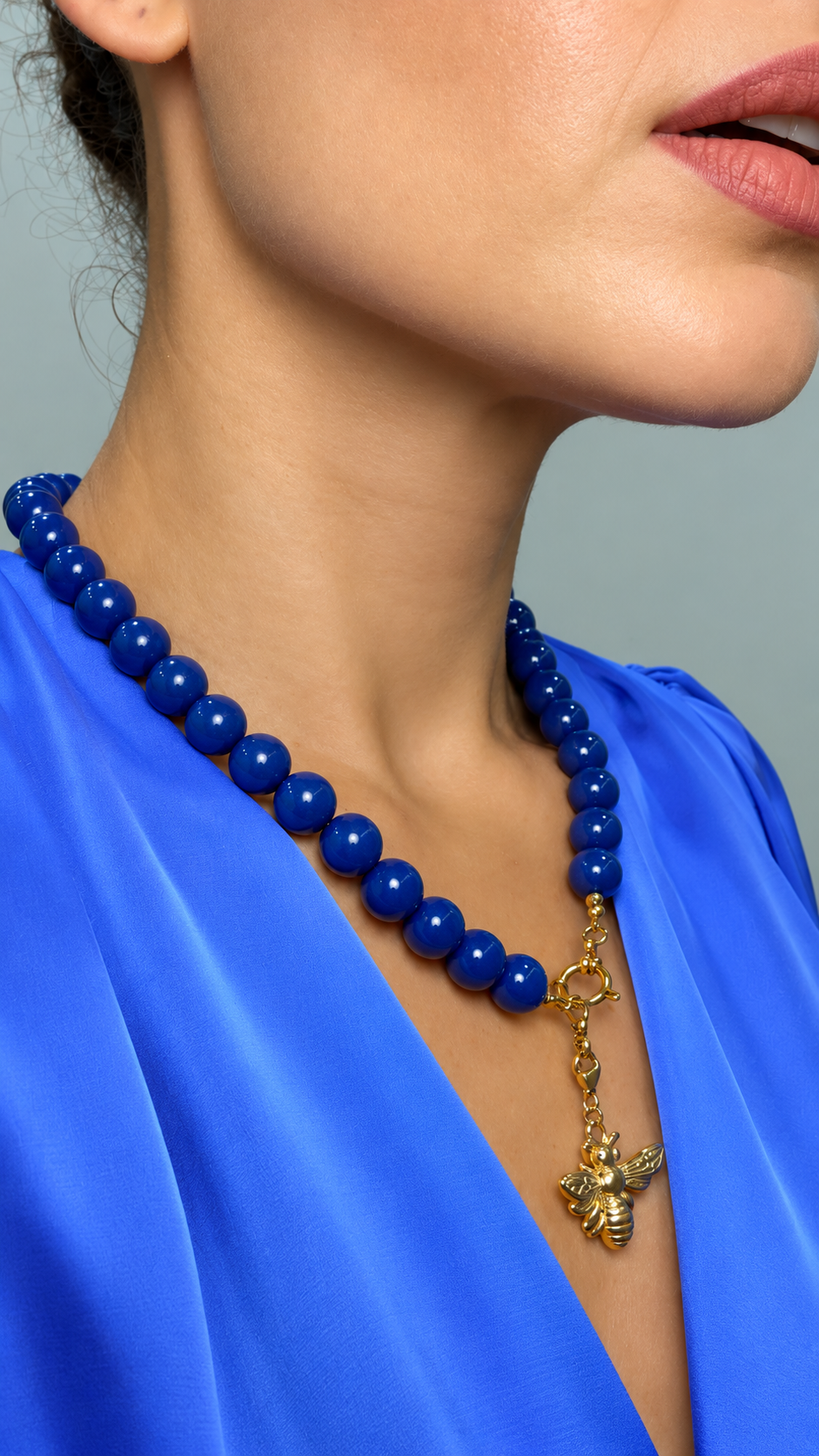 Collana Blu con charm