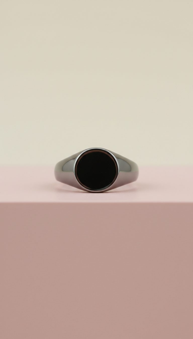 Anello grande in ottone rosé