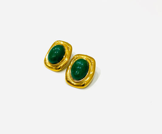 Orecchini Pia - oro giallo/ verde