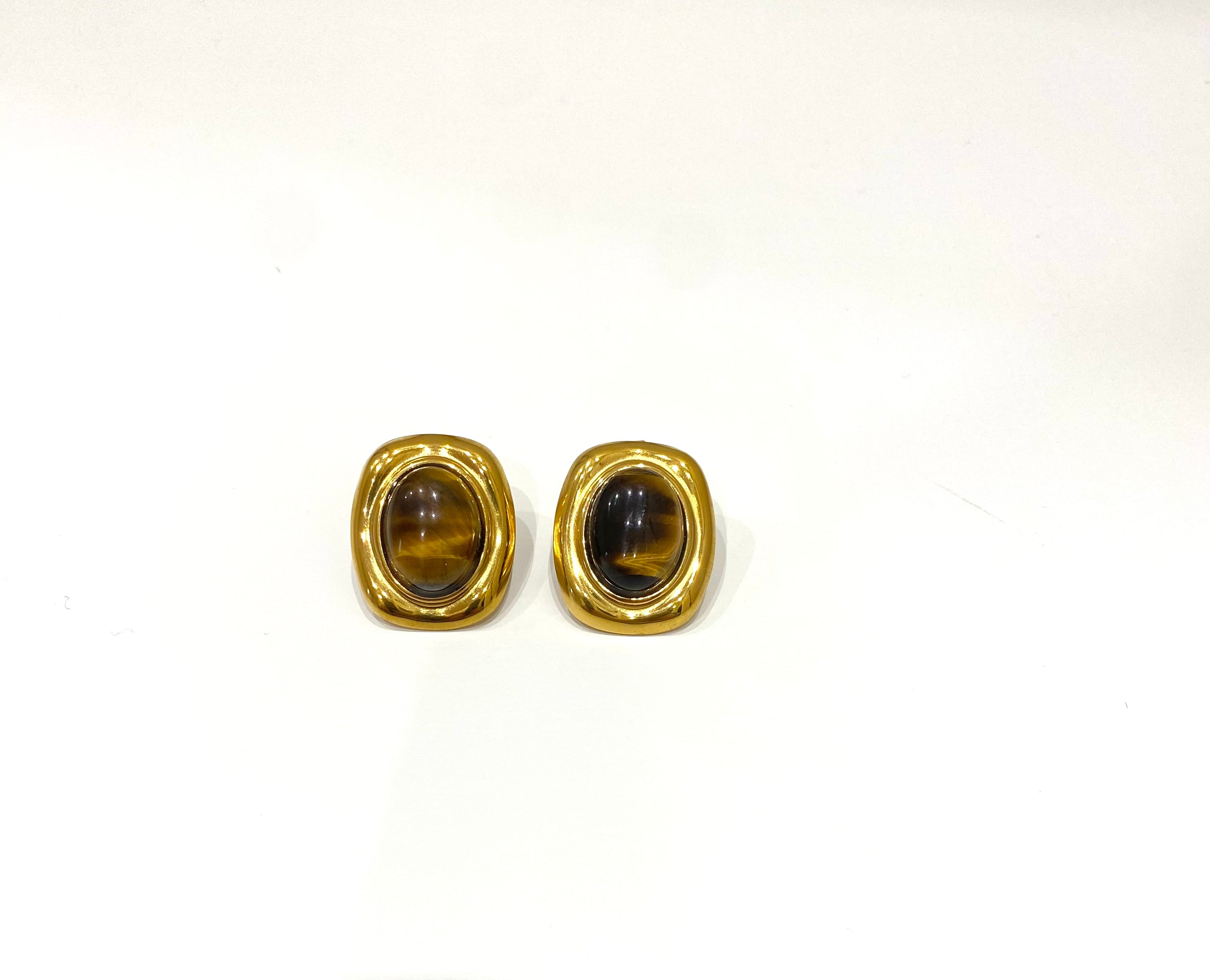 Orecchini Pia - oro giallo/ Ambra