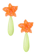 Orecchini Orchidea - Arancio