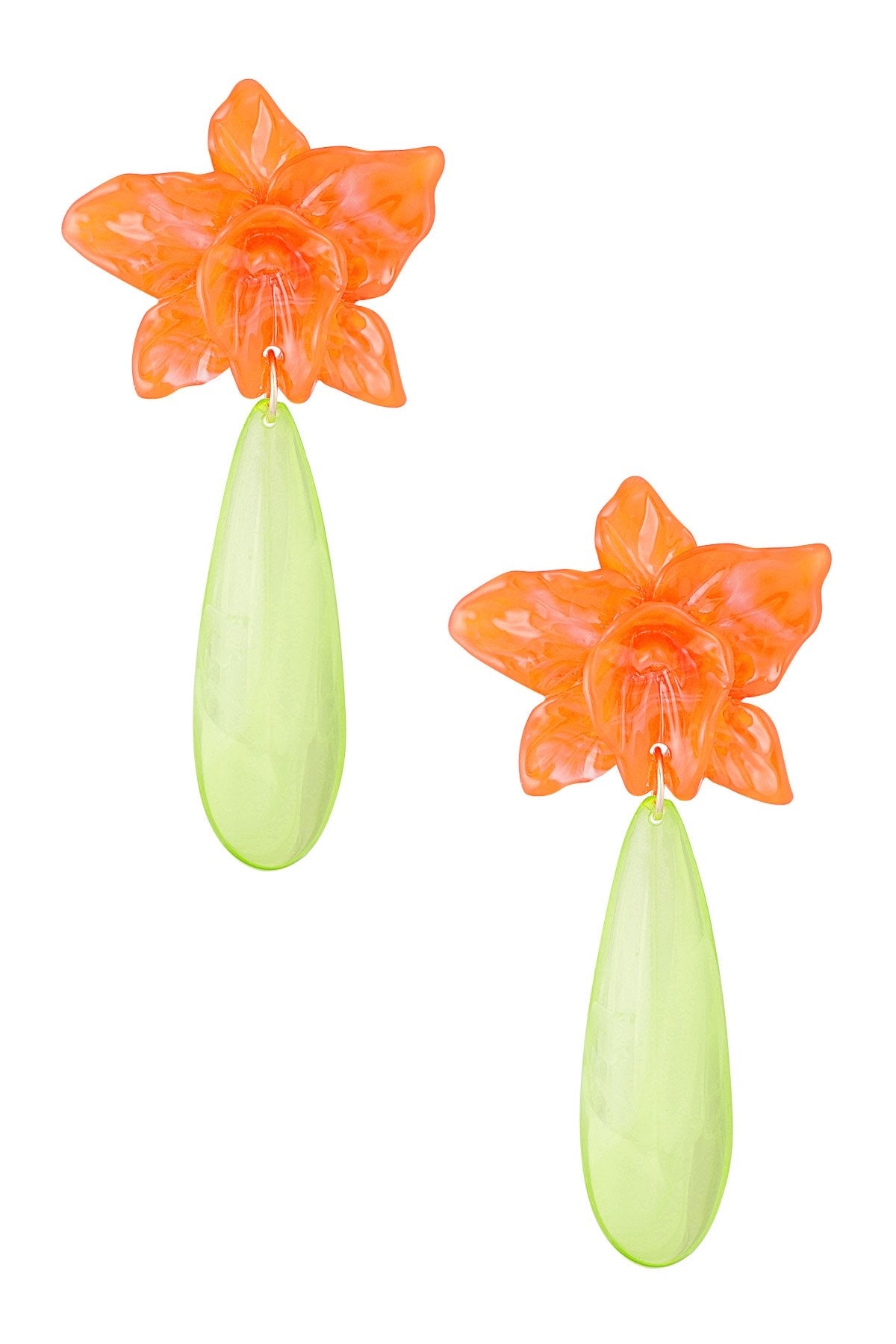 Orecchini Orchidea - Arancio