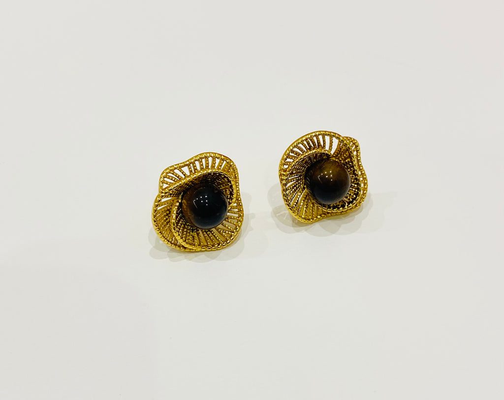 Orecchini Perla - marrone