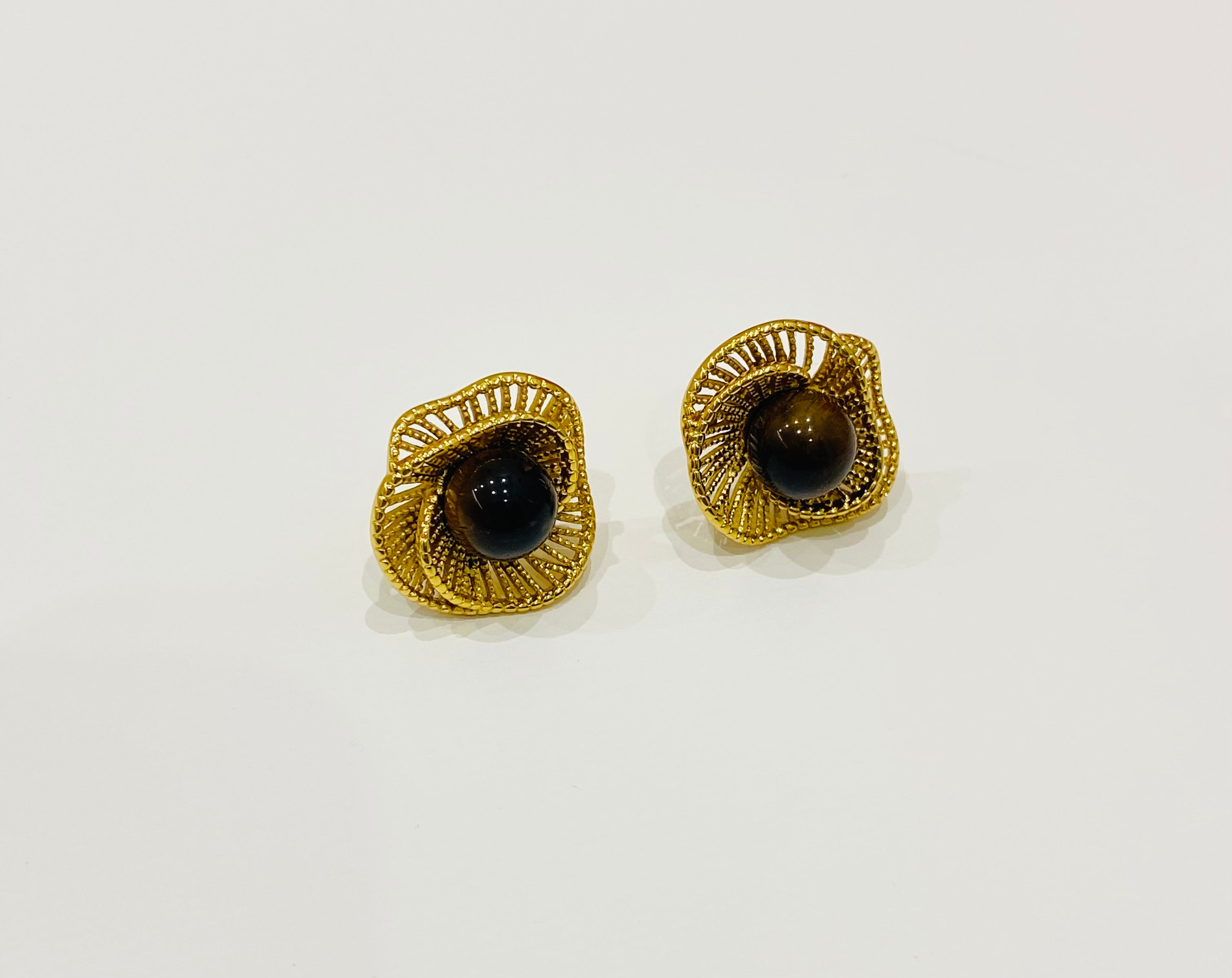 Orecchini Perla - marrone