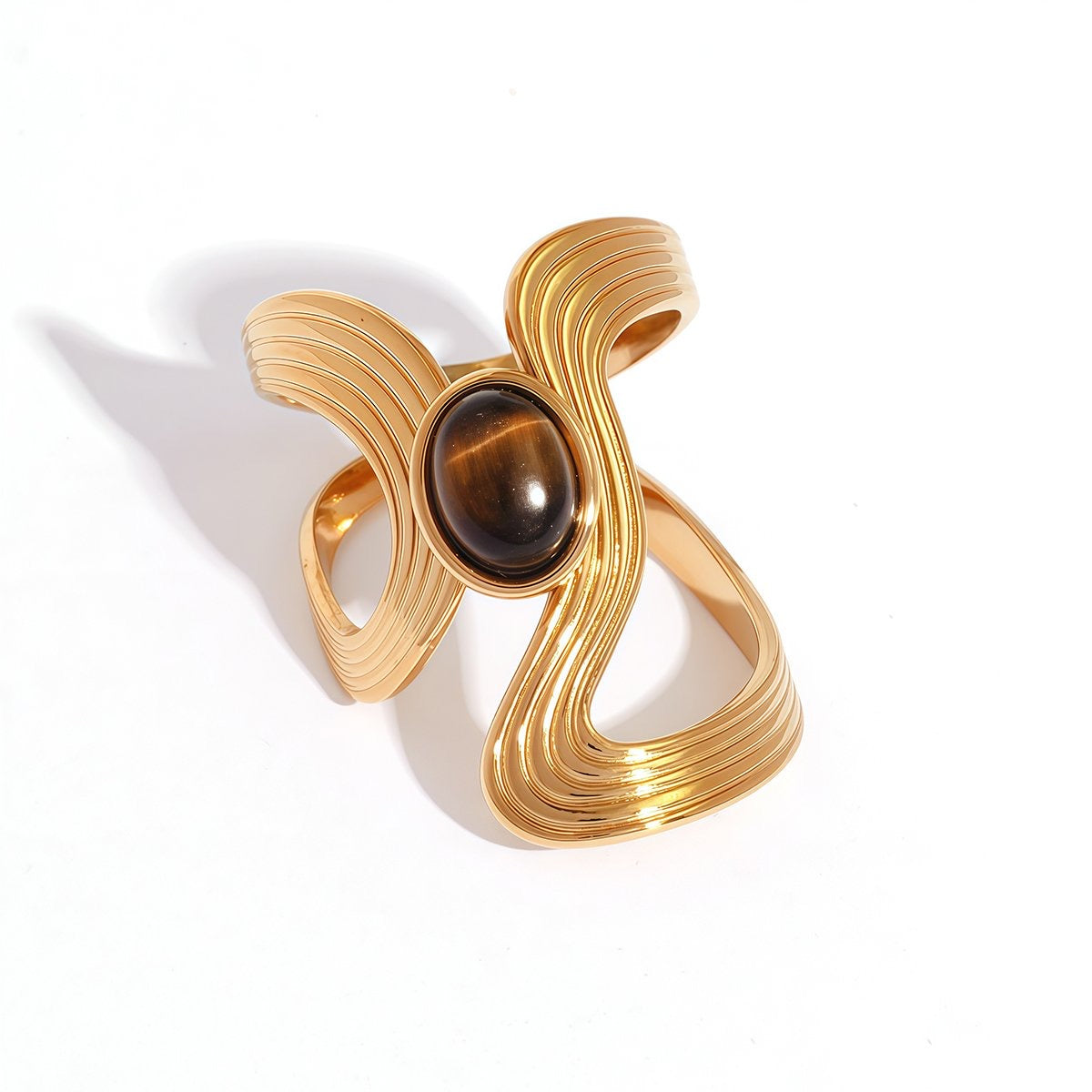 Anello Sofia - pietra marrone