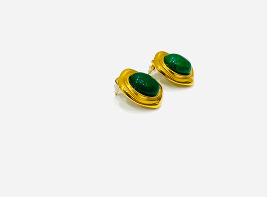 Orecchini Pia - oro giallo/ verde
