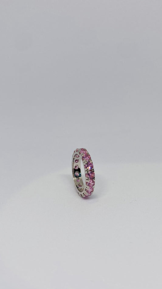 Anello Veretta Media Rosa