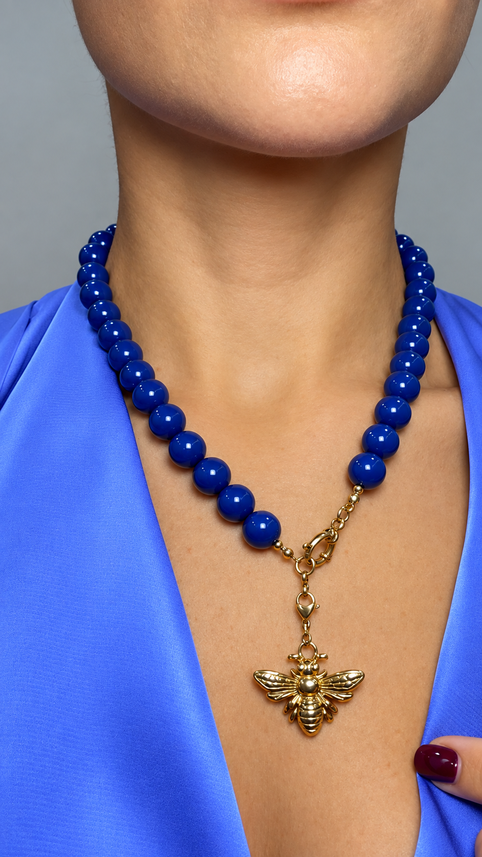 Collana Blu con charm