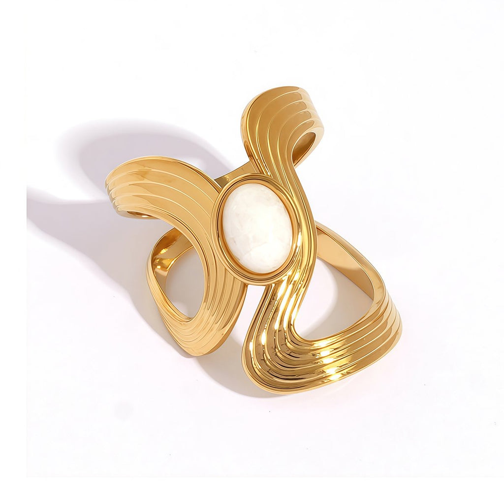Anello Sofia - pietra bianca
