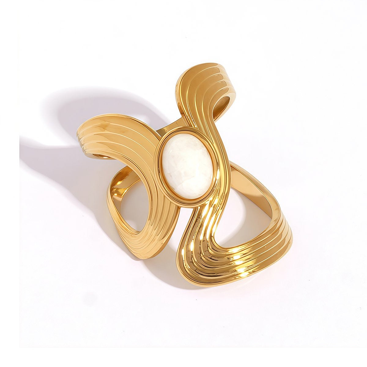 Anello Sofia - pietra bianca