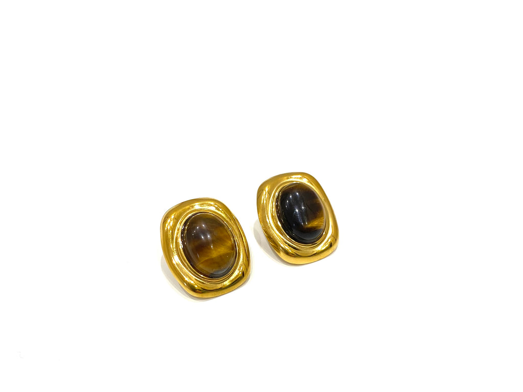 Orecchini Pia - oro giallo/ Ambra