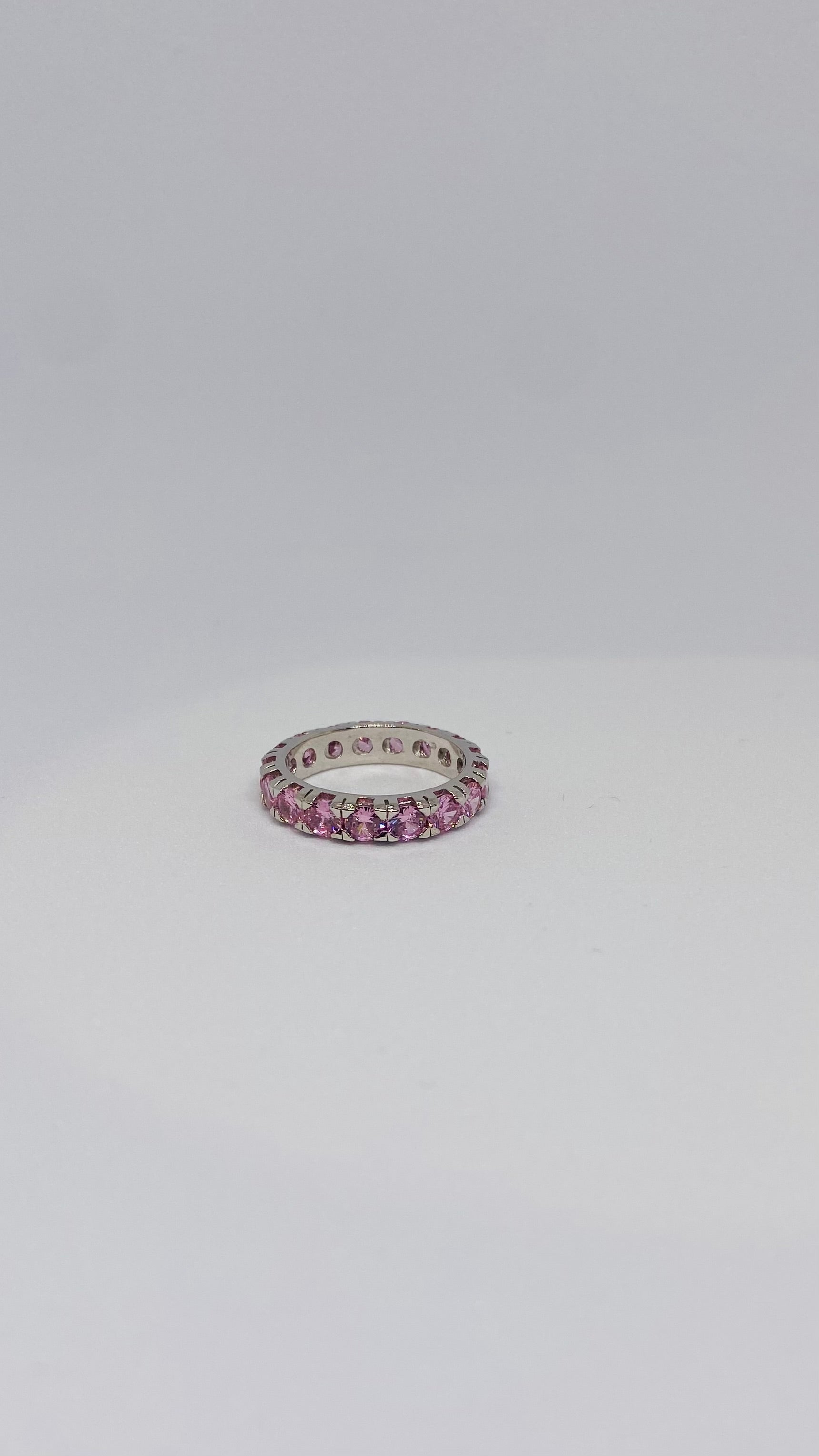 Anello Veretta Media Rosa