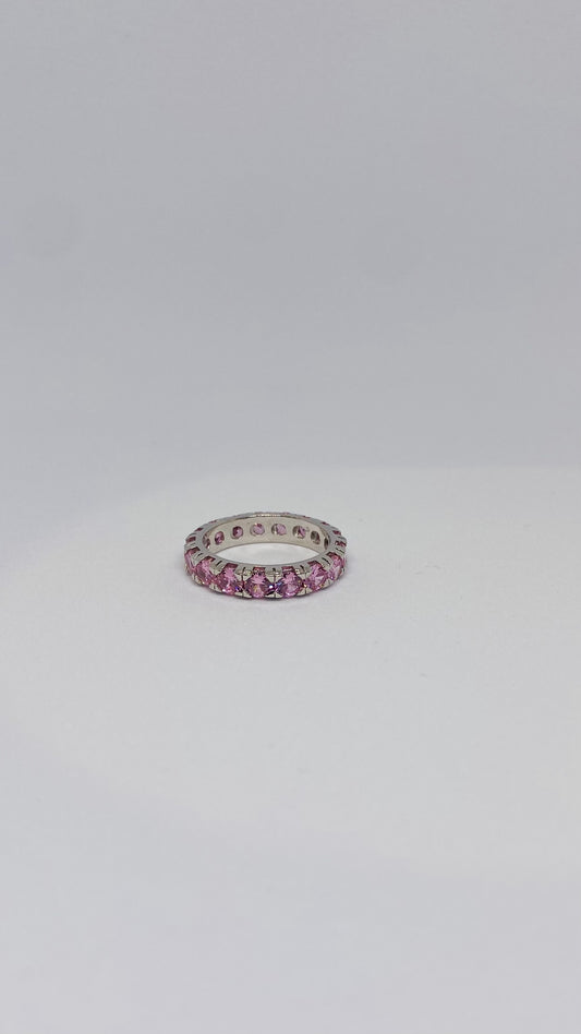 Anello Veretta Media Rosa
