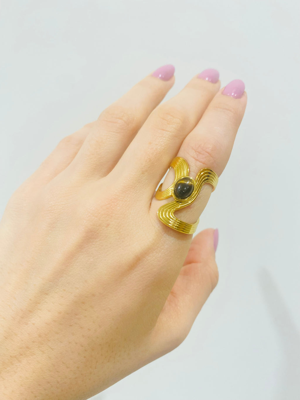 Anello Sofia - pietra marrone