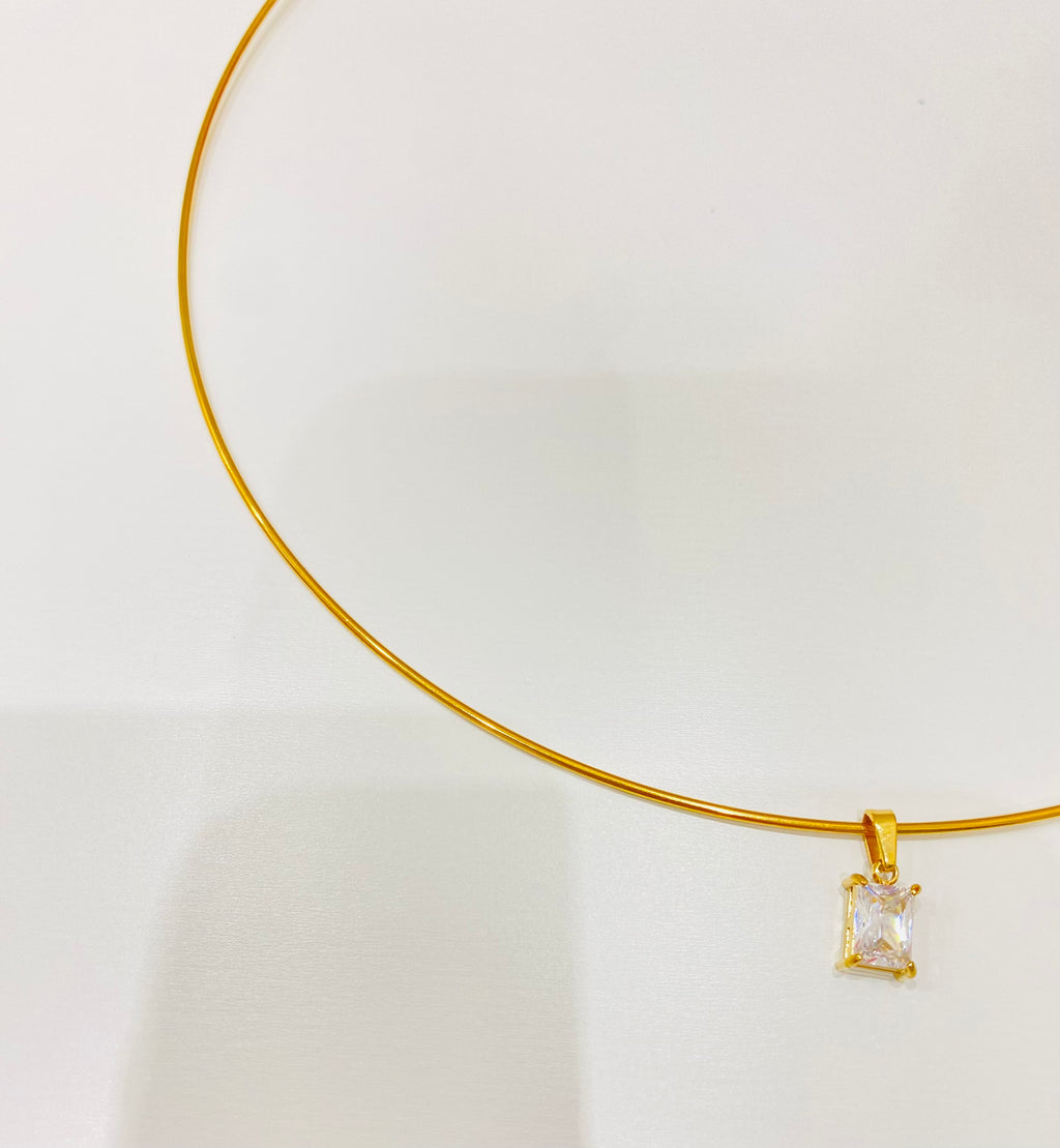 Collana Crystal quadrata