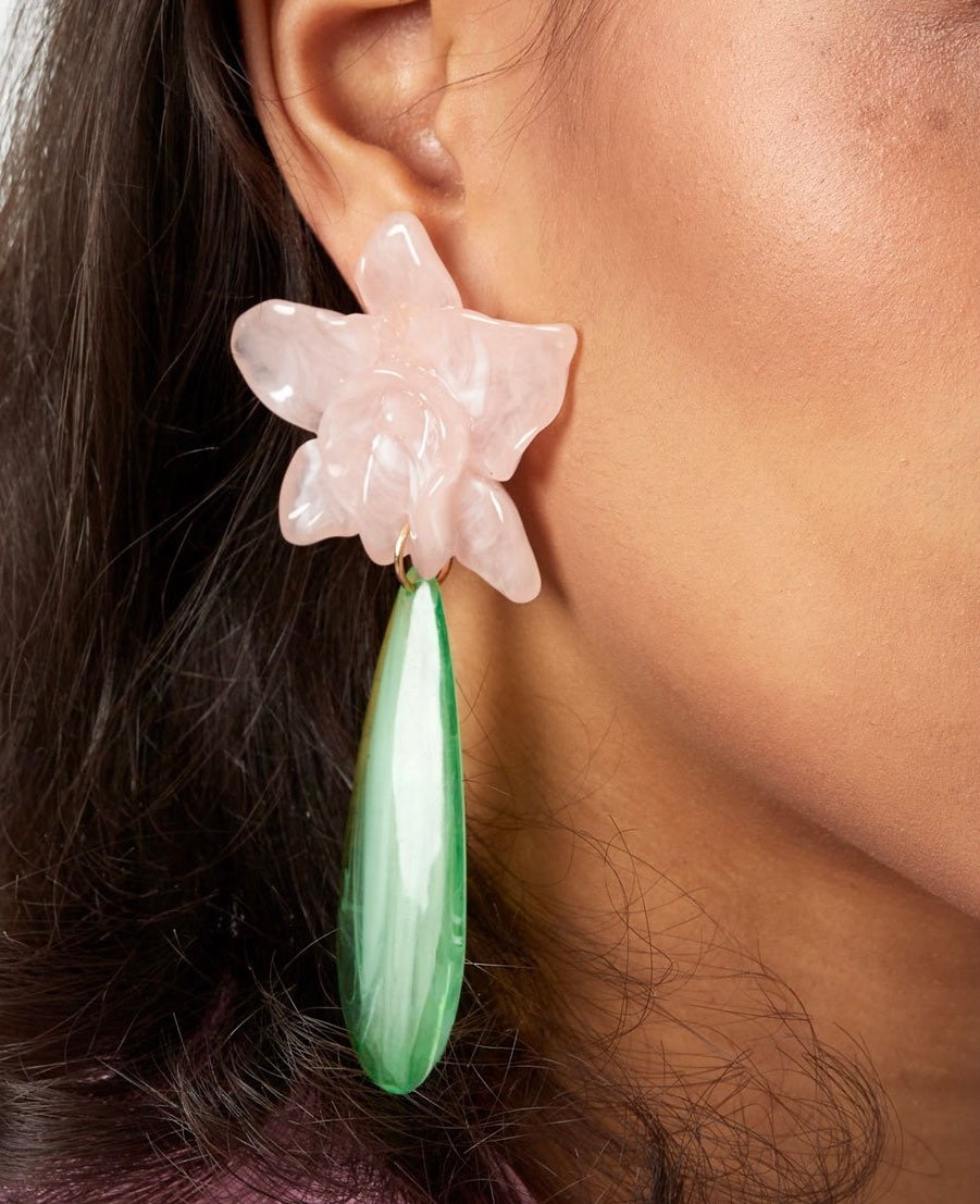 Orecchini Orchidea - Rosa